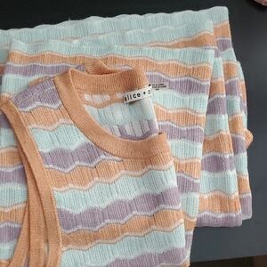 Alice + Olivia Pastel Wave Knit Set